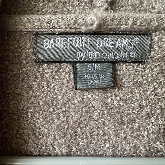 Barefoot Dreams Bamboo Cozy Chic Lite Ombre Open Front Gray Cardigan - Picture 5 of 8